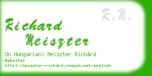 richard meiszter business card